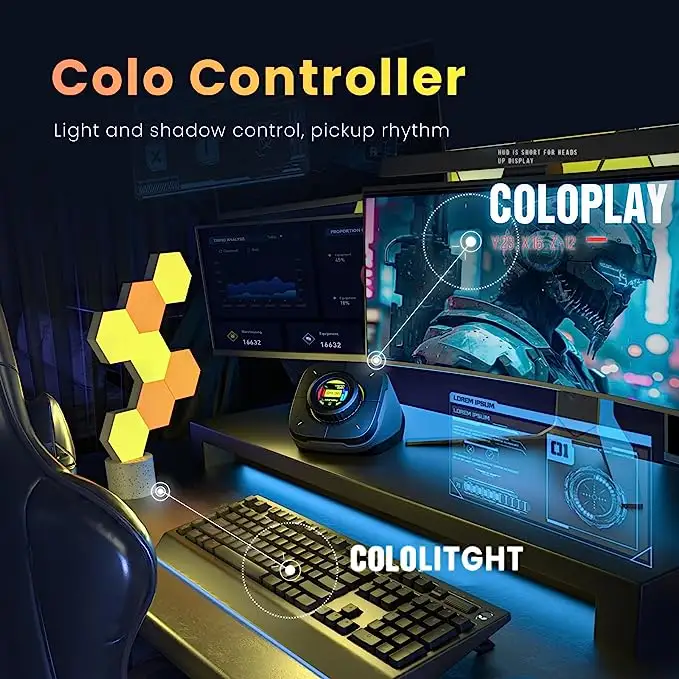 تحكم مكتبي ذكي مع الموسيقى Cololight تيار سطح السفينة لمسة واحدة الحذاء للكمبيوتر الألعاب وحدة تحكم مخصصة