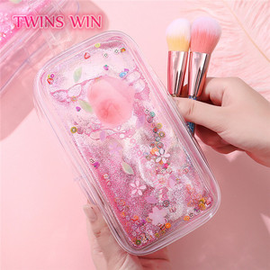 Creativo del <span class=keywords><strong>gatto</strong></span> di stampa di paillettes Sabbie Mobili a buon mercato sacchetto della penna cassa di matita del capretto per la ragazza 1342 - Product Image 1