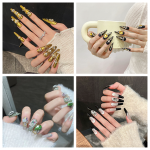 Lujo Ángel Cruz diseño prensa en las <span class=keywords><strong>uñas</strong></span> largo 3D hecho a mano alta calidad acrílico prensa en las <span class=keywords><strong>uñas</strong></span> al por mayor <span class=keywords><strong>uñas</strong></span> postizas reutilizables - Product Image 6