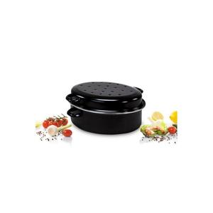 Krüger gänsebräter รูปไข่7,5ลิตร Ø38cm emailliert Schwarz Matt - Product Image 2