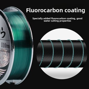 Ligne de pêche en <span class=keywords><strong>fluorocarbone</strong></span> de 110 mètres, super douce, résistante, avec revêtement en fluor - Product Image 1