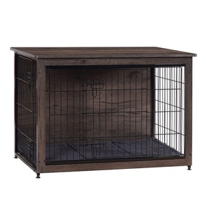 Muebles de caja de madera grande elegante de primera calidad para mascotas con diseño elegante, mesa auxiliar de perrera lateral Ideal para perros grandes - Product Image 1