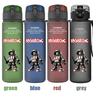 แก้วน้ำพลาสติก Robloxs 560 มล. ลายสติทช์ อนิเมะ เกม พิมพ์ลายแบบด้าน แก้วน้ำแบบมีฝาปิด ของขวัญ สีดำ น้ำเงิน เขียว แดง ขวดน้ำความจุขนาดใหญ่ - Product Image 6
