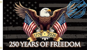 アメリカ250周年記念旗 両面印刷 3x5フィート アメリカ地図 1776-2026 250年記念 誕生日祝い 愛国装飾 バナー旗 屋外用 - Product Image 3