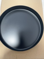 Plateau de rangement rond en acier inoxydable noir - Qualité supérieure, multifonctionnel et réutilisable pour la salle de bain, le bureau, la vaisselle et les boissons