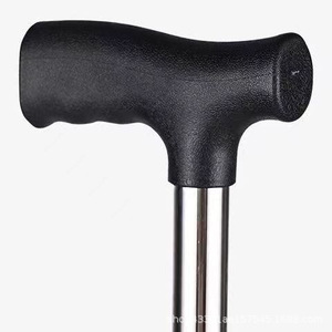 Canne à quatre pieds en acier inoxydable, réglable en hauteur, antidérapante, légère, aide à la marche pour personnes âgées - Product Image 2