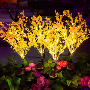 Lampes solaires LED en forme de fleurs pour jardin, avec panneau solaire, étanches, pour la décoration extérieure de la cour, du patio et de la pelouse - Product Image 1