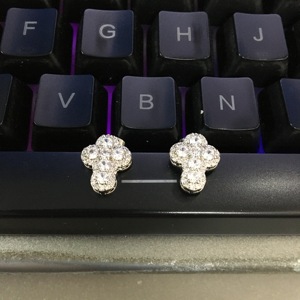 批发厂家交叉耳环花式派对女式饰品Pendiente镀金水晶耳环女 - Product Image 4