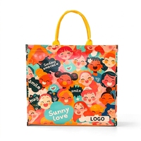Sac tissé en PP laminé, sac publicitaire personnalisé imprimé, sac résistant à la déchirure pour les foires commerciales, les expositions, les événements