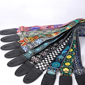 New Style High Quality Embroidery Tungsten Steel Style Electric Guitar Strap