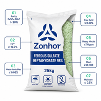 Sulfate ferreux heptahydraté FeSO4 7H2O Vitriol vert Copperas Coagulant pour l'élimination du phosphore dans les eaux usées et la décoloration des teintures