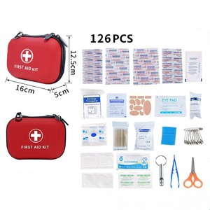 Firstime 126 buah Manual <span class=keywords><strong>Kit</strong></span> medis cangkang keras tahan air kecil untuk mobil rumah kantor perjalanan berkemah perlengkapan pertolongan pertama darurat - Product Image 1