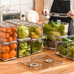 Manufactory Direct Food <b>Storage</b> Container Refrigerator Freezer Drawer Organizer <b>Box</b> Freshness Preservation Detachable - Product Image 4