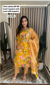 Costumes traditionnels en coton pour femmes indiennes et pakistanaises avec poche, costumes indiens et pakistanais prêts à porter, ensemble de costumes indiens et pakistanais - Product Image 5