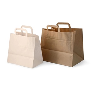 Sacs de courses en papier recyclé XXL 32x21x27cm à base large pour produits ménagers - Product Image 6
