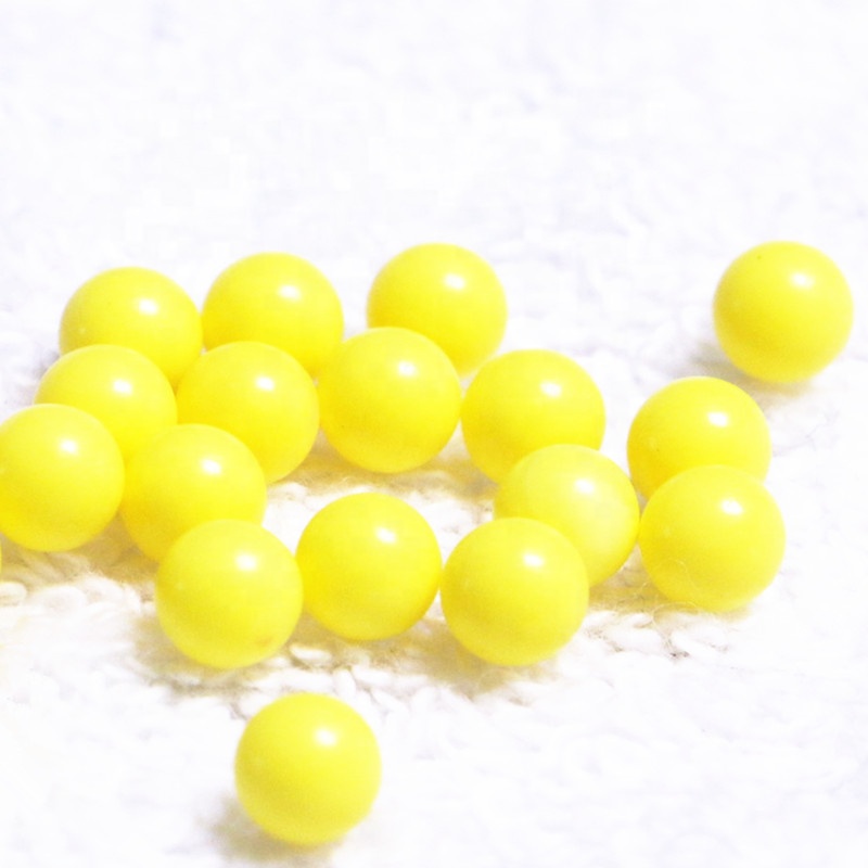 Желтый пластиковый шарик с помпоном высокой окружности 10,92 мм для переноса мяча