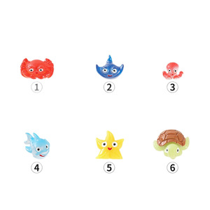 Figurines miniatures en résine d'animaux marins, décorations d'aquarium, étoile de mer, tortue, pieuvre, ornement de bureau - Product Image 5