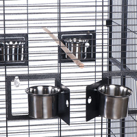 Cage à oiseaux en acier inoxydable robuste avec accessoires, grande cage à canaris d'extérieur, volière portable, grandes cages à oiseaux à vendre