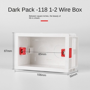 Caja inferior de instalación de interruptores, caja de instalación integrada, caja de instalación de enchufe de interruptor ignífugo, varias especificaciones - Product Image 5