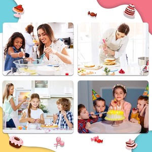 Kit de décoration de gâteaux de 225 pièces : Ensemble de pâtisserie, embout de décoration russe, bordure de gâteau dinosaure, moules en papier, outils de sucre pour le modelage, kit de décoration de gâteaux. - Product Image 6
