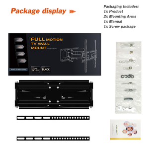 CHARMOUNT <span class=keywords><strong>Support</strong></span> <span class=keywords><strong>mural</strong></span> <span class=keywords><strong>TV</strong></span> à mouvement intégral <span class=keywords><strong>Support</strong></span> <span class=keywords><strong>TV</strong></span> à double bras de <span class=keywords><strong>32</strong></span> à <span class=keywords><strong>65</strong></span> pouces avec chariots de montage <span class=keywords><strong>TV</strong></span> pivotants <span class=keywords><strong>et</strong></span> inclinables - Product Image 5