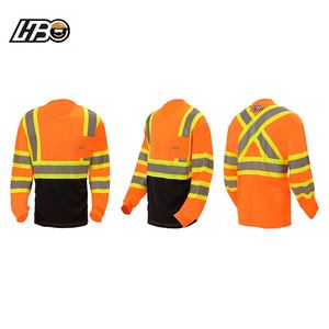 HBC High Visibility Long Sleeve Reflective <strong>T</strong> <strong>Shirt</strong> Safety Work Uniform for Mining Industry and Factory <strong>Workers</strong> - Product Image 1
