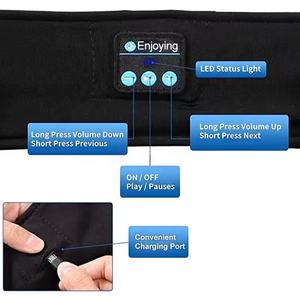 Casque de <span class=keywords><strong>musique</strong></span> sans fil 5.0 Masque de sommeil Bandeau Casque sportif Cadeaux <span class=keywords><strong>pour</strong></span> l'exercice, la course à pied, le yoga, la méditation - Product Image 2