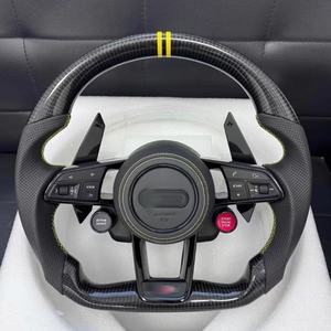 Volante de Fibra de Carbono Forjado a Medida con Cuero Específico para Autos Audi A4 A5 A6 A7 Q3 Q5 S3 45 <span class=keywords><strong>RS3</strong></span> RS4 RS5 B9 C7 C8 - Product Image 1