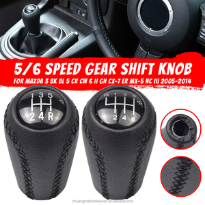 สําหรับมาสด้า 3 BK BL 5 CR CW 6 II GH CX-7 ER MX-5 <span class=keywords><strong>NC</strong></span> III <span class=keywords><strong>รถ</strong></span> 5/6 <span class=keywords><strong>เกียร์</strong></span>ความเร็วกดลูกบิดคันโยกหัวรถจัดแต่งทรงผมอุปกรณ์เสริม - Product Image 4