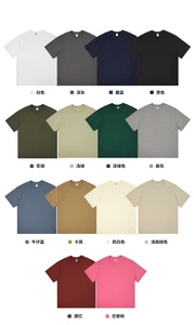 <span class=keywords><strong>T</strong></span>-<span class=keywords><strong>shirt</strong></span> formel basique 100 % coton lavé, coupe classique, tricoté, poids lourd 240 g, <span class=keywords><strong>bleu</strong></span> <span class=keywords><strong>marine</strong></span> pour hommes et femmes - Product Image 2