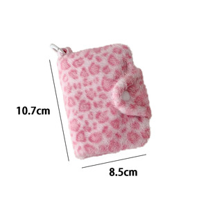 Monedero de Felpa Versátil con Estampado de Leopardo, Cartera Portátil para Estudiantes, Bolsa para Tarjetas Bancarias con Hebilla, Bolsa para Auriculares, Logotipo Personalizado - Product Image 6