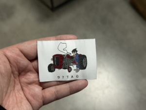 Étiquettes tissées personnalisées écologiques en damassé rectangulaires, pliées en M, sans MOQ, échantillon gratuit, vente en gros - Product Image 6