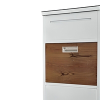 Boîte aux lettres solaire moderne en acier galvanisé avec numéros rétroéclairés