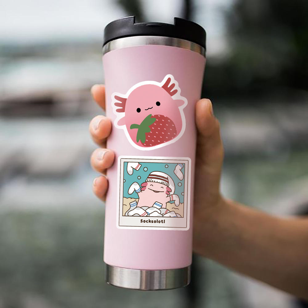 50PCS Axolotl Stickers Pack - Waterproof Vinyl Decals For Laptops, Water Bottles, Phones