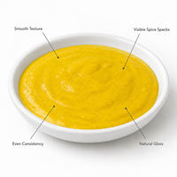 Sauce moutarde jaune halal 226g, bouteille prête à l'emploi, arôme alimentaire, marque OEM/ODM, durée de conservation de 18 mois, modèle SAU-034