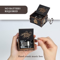 Boîte à musique en bois à manivelle, boîte musicale en bois, cadeau d'anniversaire personnalisé pour maman, papa, fille, fils