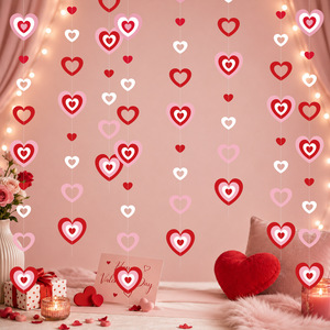 Decorazioni per Feste a Forma di Cuore Tricolore, Prezzo di Fabbrica, Nuovi Arrivi, Varie Dimensioni, per Primo Compleanno - Product Image 2