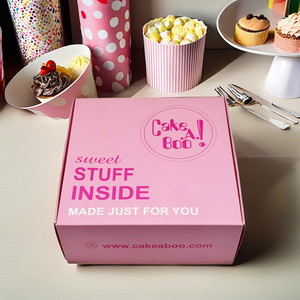 Tùy chỉnh bánh bao bì giấy hộp ngọt ngào cookie Món quà Màu hồng hộp bưu phẩm - Product Image 5