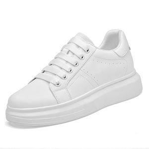 Zapatillas Casuales de Otoño para Hombre con Aumento de Altura Invisible de 8cm, Diseño Bajo, Malla Blanca, Suela de Goma, Tacón Bajo y Plataforma Gruesa, Moda Juvenil - Product Image 5