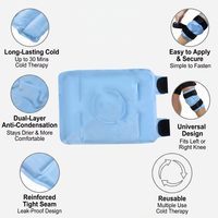 Attelle de Genou et de Cheville Réutilisable en Nylon Flexible Multi-Usages avec Compresse Froide pour Soulagement des Douleurs au Genou, à la Cheville et à l'Épaule, et Arthrite