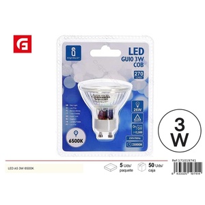 GU10 COB LED lampadina 3W 6500K 250LM per l'illuminazione - Product Image 1