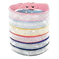 Collier pour chien en daim réglable et brillant, vente en gros
