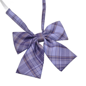 Nuevos Accesorios de Uniforme Estilo Universitario Japonés: Corbata de Lazo para Camisa de Niña, de Algodón TR, con Estampado Tie-Dye a Cuadros, Venta al por Mayor de Fábrica - Product Image 5