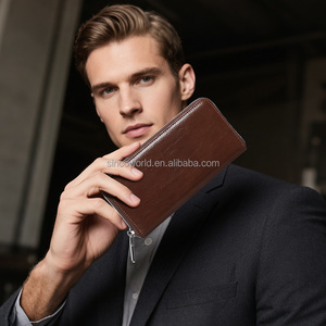 2025 portefeuille <span class=keywords><strong>porte</strong></span>-cartes en cuir Vintage de luxe pour hommes et femmes longue longueur 'Find My Wallet' nouveau produit - Product Image 5