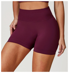 Shorts Deportivos de <span class=keywords><strong>Cintura</strong></span> Alta sin Costuras Estilo Europeo Americano, Ajustados, Levanta Glúteos, Secado Rápido, <span class=keywords><strong>para</strong></span> Yoga <span class=keywords><strong>y</strong></span> Running - Product Image 6