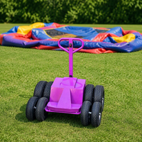 Château gonflable à double roues avec machine d'emballage et de déballage pour les entreprises de location de matériel événementiel