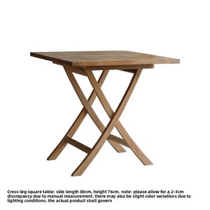 Tumi Foldable Square Southeast Asia Design Teak Wood <b>Outdoor</b> Furniture <b>Table</b> for Courtyard Homestay Hotel & Balcony Use - Product Image 6