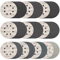 Disque de ponçage OEM en carbure de silicium, étanche, de dureté moyenne, 5 pouces, 8 trous, pour métal, bois, verre, plastiques, pierre, réparations automobiles