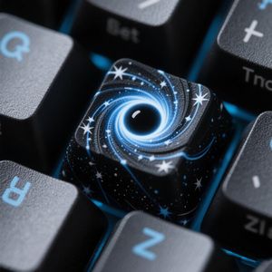 คีย์แคปแบบกำหนดเอง Singularity Eye ดีไซน์ Space Gravity สำหรับคีย์บอร์ดแบบกลไก MX สีและวัสดุแบบกำหนดเอง OEM <span class=keywords><strong>แบรนด์</strong></span> TechRexy - Product Image 4