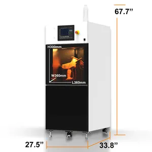 Imprimante 3D SLA à spot laser industriel 355nm pour résine UV meilleure grande taille d'impression 14.1 "x 14.1" x 11.8"